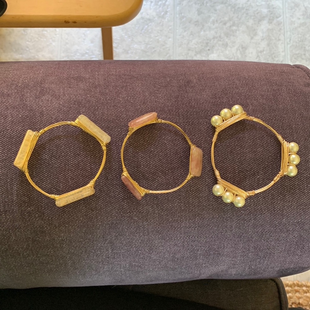 3 gold bangles